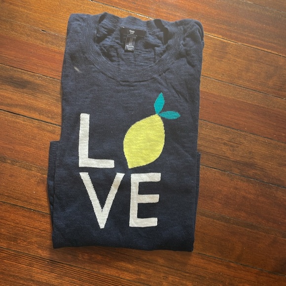Navy blue Gap sweater Love size small - Picture 6 of 6